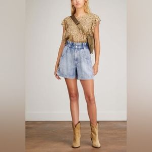 Isabel Marant Light Blue High Waist Shorts